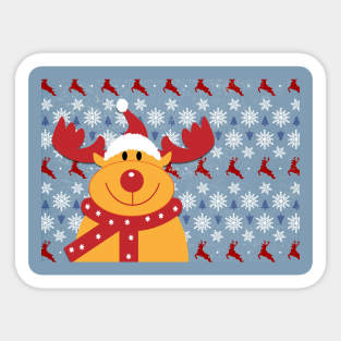 Happy Rudolf the Reindeer - Xmas design Sticker